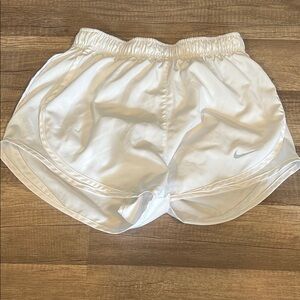 Nike White Athletic Shorts Lightweight Moisture-Wicking